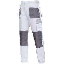 Pantalon De Travail, Blanc-gris, 100% Coton, 'l (52)', Ce, Lahti
