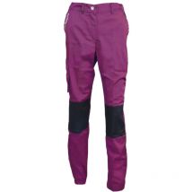 Pantalon de Travail Femme Violet et Noir - Fashion Sécurité - Résistant, Confortable et Tendance - Bricolage et Jardinage - 44
