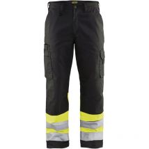Hochsichtbare Arbeitshose 1564 - Schwarz/neongelb Xl - Fr(50) - Se(c56) - Normen