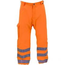 Pantalon de travail haute visibilité anti pluie bande réfléchissante Taille - l Orange