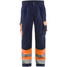 Pantalon de travail haute visibilité artisan 1584 - Orange fluo/Marine 2XL - FR(52) - SE(C58) - Standards