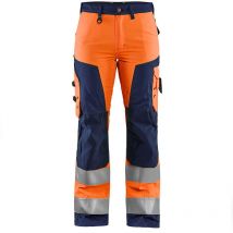 Pantalon de travail haute visibilité femme 7155 - Orange fluo/Marine 2XL - FR(52) - SE(C50) - Courtes