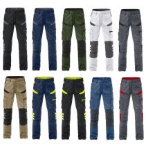 Pantalon de travail multipoches Fristads 2555 stf - 54 (eu) - Noir / jaune