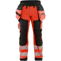Pantalon de travail softshell haute visibilité Classe 2 1820 - Rouge/Noir 4XL - FR(58) - SE(C64) - Courtes