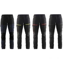 Pantaloni da lavoro donna Blaklader 7166 Service Stretch - xs - Schwarz / Rot