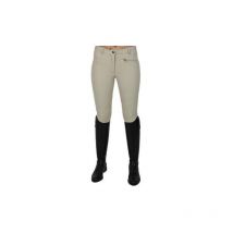 ITA 46, Beige: Pantalon d'équitation femme en coton extensible modèle Gioia