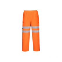 Sekureco - Pantalón Extreme de alta visibilidad cintura elástica sin forro con 2 cintas reflectantes S597 s Naranja