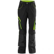 Pantalon femme fortis 24 noir/vert citron taille 38