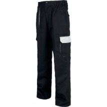 Pantalón De Algodón Combinado Con Bolsillos Inclinados Workteam Future Wf1560 50 Marino+gris