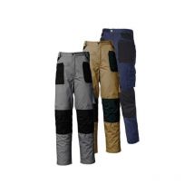 Issa - Pantalon de trabajo line Stretch 8730 Gris - negroLGris - negro l iso 13688