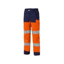 Pantalon haute visibilité luklight orange/marine - 52 Molinel
