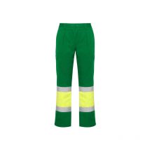 Roly - Pantalón multibolsillos de invierno de alta visibilidad (colores flúor) soan 54 Verde jardín / Amarillo flúor