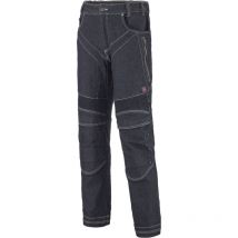 Hosen Speed Blau Indigo L – Elastischer Seitenbund – Reißverschluss – Reiter-Taschen – Knie-Taschen für T430