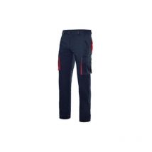 Pantalon Trabajo 34 16%Pol46%Alg38%Emet Negro/Rojo Stretch