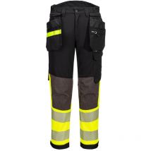 Portwest - Pantalon stretch ev4 haute-visibilité classe 1 avec poches flottantes démontables - taille 42 - jaune/noir