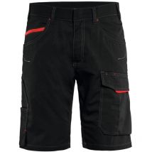 Blakläder Service Shorts Service Plus, schwarz / rot, Konfektionsgröße 58