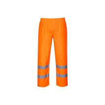Portwest - Pantalones de alta visibilidad para lluvia de poliéster y pvc con cinta reflectante H441 xs Naranja
