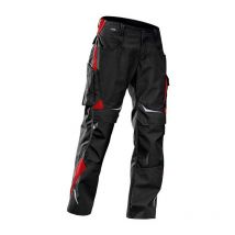 Pantalón de trabajo negro/rojo, Gr.98