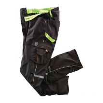 Terrax Workwear - Pantalones softshell talla 58 negro / lima terrax