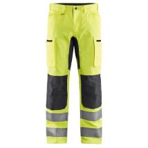 Pantalon de travail haute visibilité stretch artisan 1585 - Jaune fluo/Gris moyen xl - FR(48) - SE(C54) - Standards