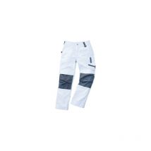 Pantaloni Campo, Taglia 56, Bianco / Grigio