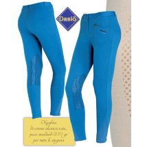 Daslo - Pantaloni da equitazione per donna ideale per le 4 stagioni in maglina di cotone peso 300 g: 46, bianco (01)