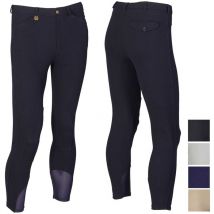 Sartore - Pantaloni equitazione da uomo in cotone elasticizzato e inserti in lycra alla caviglia: 52 it, bianco