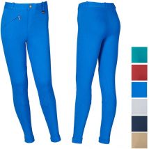 Winner - Pantaloni equitazione Jodhpur per bambino estivi in maglina di cotone e tessuto elasticizzato: 7/8 anni, blu