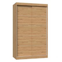 Paolo - Armoire à 2 portes coulissantes - Penderie l 120 cm - Dressing de chambre 2 portes