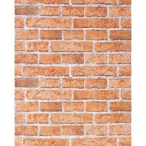 Edem - Papel mural con efecto muro de ladrillos 583-23 con imitación piedra stones y diseño rústico en marrón naranja