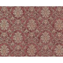Edem - Papel pintado barroco 6001-94 Papel pintado no tejido gofrado con ornamentos destellante rojo cobre oro 10,65 m2