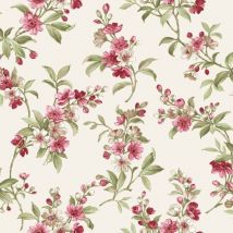 Noordwand - Papel pintado Blooming Garden 6 Flowers rojo y verde