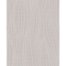 Edem - Papel pintado con rayas 82050BR56 papel pintado vinílico texturado con lineas onduladas sutilmente brillante gris gris-platino blanco 7,95 m2