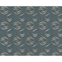 Edem - Papel pintado gráfico 84114BR92 papel pintado no tejido ligeramente texturado con ornamentos y acentos metálicos marrón gris-cuarzo gencian
