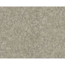 Edem - Papel pintado liso 9076-26 Papel pintado no tejido gofrado de aspecto yeso y efecto metálico beige oro-perlado 10,65 m2