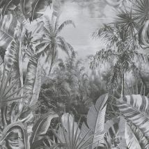 Profhome - Papel pintado naturaleza 383564 papel pintado vinílico estampado en caliente tejido non tejido ligeramente texturado de diseño exótico