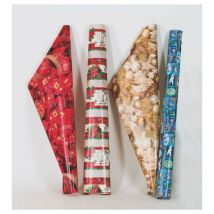 Papel Regalo Navidad 70X150cm Rollo 12mm Ass.En Expositor decoración navideña