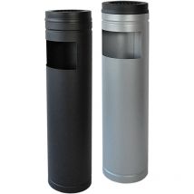 DFL - Papelera Cenicero Color Negro