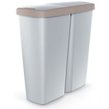 Papelera con 2 tapas independientes de 50L