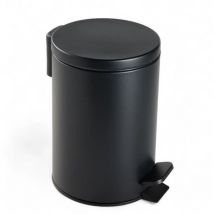 Papelera con pedal Today utility negro metal 3 l 17 x 25 cm