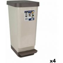 Tontarelli - Papelera con pedal moda marrón (4 unidades)