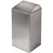 PP0065CS Papelera con tapa auto-retorno Acero Mate - ref: PP0065CS - Mediclinics