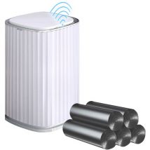 Papelera cubo de basura Cuadrado 15 L con Sensor Inteligente - incluye 100 bolsas de basura