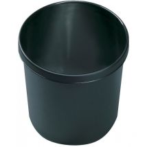 Papelera de plástico negro 18l