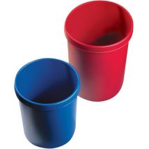 Papelera de plástico azul 30l