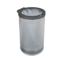 Papelera Marsella Urbana Galvanizada con Aro Sujetabolsas