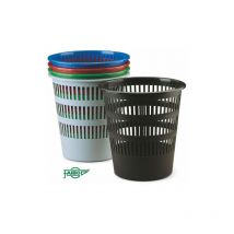 Cubo de basura calado negro 12 l