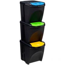 Lote de 3 papeleras de plástico 25l - 5five