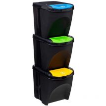 Lote de 3 papeleras de plástico 25l - 5five