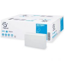 Dry Tech - Asciugamano Piegato a z 407551, 130 Servizi per Clip, in Pura Cellulosa, con Elevata Capacità di Assorbimento e Resistenza, 2 Veli,